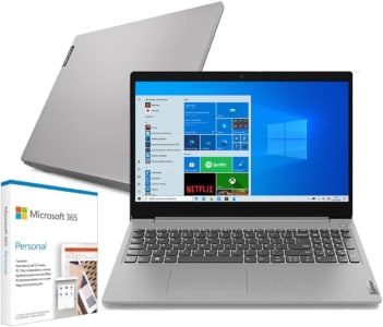Notebook Lenovo IdeaPad 3i Celeron 4GB 128GB SSD + Microsoft 365 Persona