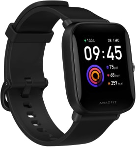 Smartwatch Amazfit Bip U Health Fitness com medida SpO2, bateria de 9 dias, respiração, ritmo cardíaco, estresse, monitoramento de sono, controle de m