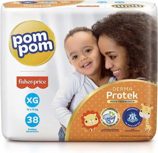 Pom Pom Derma Protek - Fralda, Mega XG, 38 Unidades