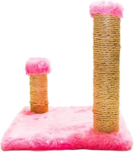 Luppet Brinquedo Arranhador Quadrado Com Postes Para Gatos Rosa