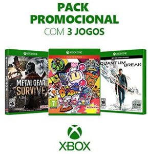 Box de Jogos: Metal Gear Survive + Super Bomberman R + Quantum Break - Xbox One