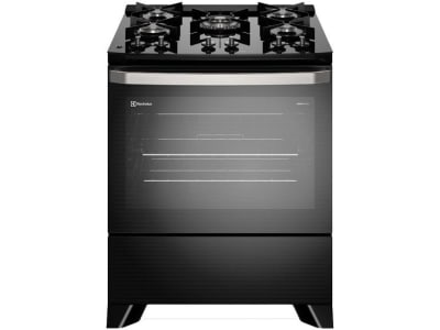 Fogão 5 Bocas Electrolux Preto - Acendimento Automático VaporBake FE5GP - Fogão 5 Bocas - Magazine 