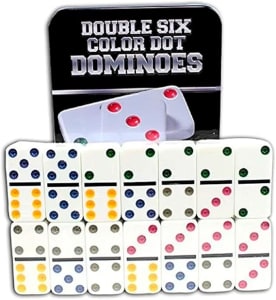 Jogo de Domino na Lata - Caixa de Metal Super Luxo - Domino Osso