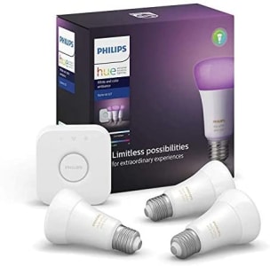 Philips Hue White & Color Ambiance 9w A60 E27 Starter Kit 220V - 3 Lâmpadas + Hub