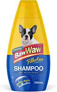 10 Unidades Shampoo Baw Waw para Cães Filhotes - 500ml Cada