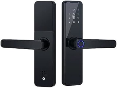 Fechadura de Porta Inteligente Digital Eletrônica de Embutir K7 Pro+ Compatível com App Tuya Desbloqueio por Biometria, Senha, Cartão, Chave e Remotam