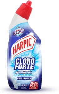 4 Unidades — Desinfetante Harpic Cloro Forte 200ml