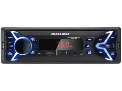 Som Automotivo Multilaser Pop BT Bluetooth - MP3 Player Rádio FM USB Micro SD Auxiliar