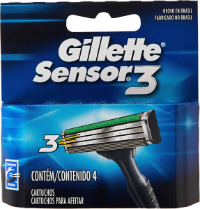 Carga Gillette Sensor3 com 4 Unidades