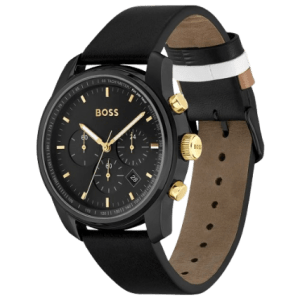 Relógio Boss Masculino Couro Preto 1514003