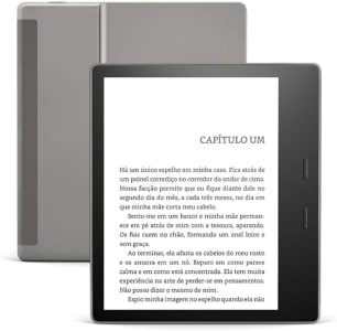 Kindle Oasis 8GB - Com tela de 7" e botões para troca de páginas - Cor Grafite