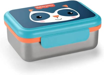 Bento Box Aço Inox Hot & Cold Fisher Price Azul - BB1092