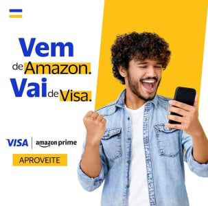 Até 3 meses de Amazon Prime de Cortesia e R$ 50 de Cashback em cCompras acima de R$ 250 no Site da Amazon