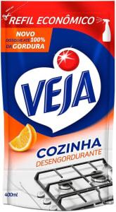 10 Unidades — Desengordurante Veja Cozinha Laranja 400ml Refil Econômico Veja Transparente