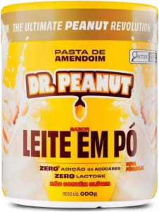 Pasta de Amendoim DR. Peanut Leite em Pó 600G - Com Whey Protein