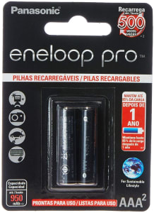 Pilha Recarregável PRO AAA, Eneloop, BK-4HCDE/2BB, Azul