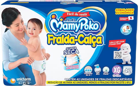 MamyPoko Fralda-Calça Premium Seca Xg 42 Unidades