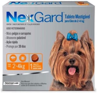 Antipulgas e Carrapatos para Cães de 2 a 4kg NexGard - 1 Tablete