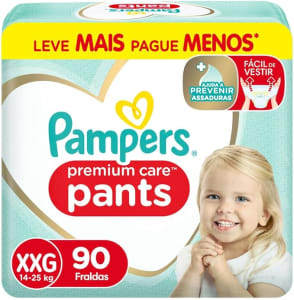 Fralda Pampers Pants Premium Care XXG - 90 fraldas