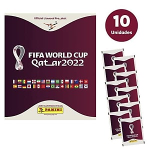 Blister Cartela C/ 10 Envelopes De Figurinhas Da Copa Do Mundo Qatar 2022