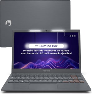 Notebook Positivo Vision C14 Lumina Bar Celeron, 4GB 128GB eMMC, Tela 14 Polegadas HD Antirreflexo, Windows 11, Tecla Link – Cinza