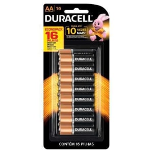 Pilha Duracell Alcalina Pequena Aa C/16 Unidades