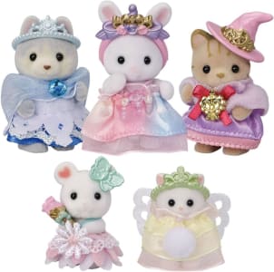 Conjunto Princesa Real, Bebê Sophie, Husky, Linnea, Gato Listrado, Apricot, Rato Marshmallow Mary, Gato Persa Briana - Sylvanian Families