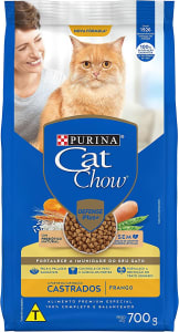  Purina Ração Gatos Adultos CAT CHOW Castrados sabor Frango, Todos os Tamanhos, (Pacote de 1) 