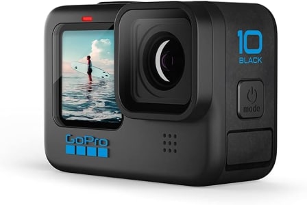 Câmera GoPro HERO10 Black à Prova com LCD Frontal, Vídeos 5.3K 60, Fotos 23MP, Chip GP2, HyperSmooth 4.0, Live Streaming 1080p, Webcam, Conexão Nuvem