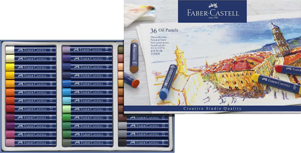  Giz Pastel Oleoso Goldfaber 36 Cores, Faber-Castell 