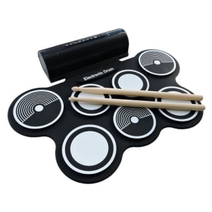 Bateria Eletrônica Roll Up Konix-MD759 - Kit completo c/Fonte + Baquetas