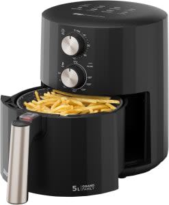 WAP Fritadeira Elétrica Air Fryer Grand Family 5L Cesto Removível com Duplo Revestimento Antiaderente 1500W e Ajuste de Temperatura 220V