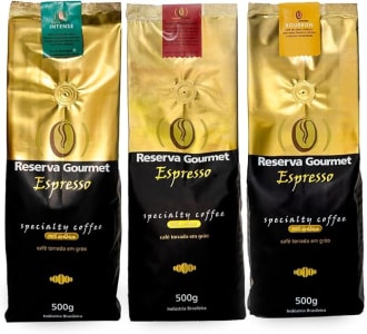 Kit Café Especial em Grãos, 3 Pct de 500g, Torra Fresca, Direto da Fazenda (3 sabores)