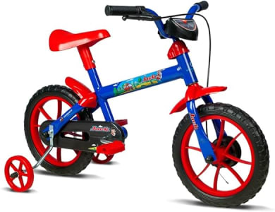 Bicicleta Infantil Verden Jack Azul e Vermelha - Aro 12 com rodinhas