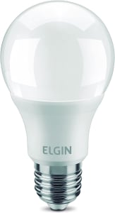 6 Unidades — Lâmpada Bulbo LED A60 9W 6500k Elgin Bivolt Luz Branca Fria