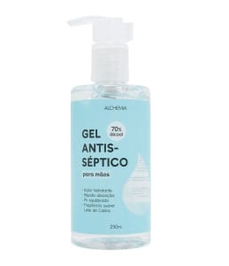 GEL ANTISSÉPTICO PARA MÃOS ALCHEMIA 70% INPM 250ML