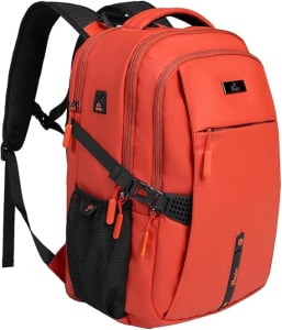 Mochila Notebook Executiva Bogdan Faculdade Trabalho Bolsa Viagem Unissex Antifurto USB (Vermelho)