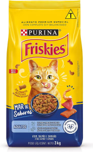 Nestlé Purina Friskies Ração Seca Para Gatos Adultos Peixes E Frutos Do Mar 3Kg