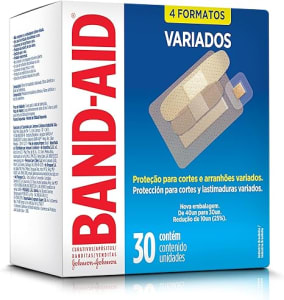 Band-Aid Curativos Transparentes Variados,30un
