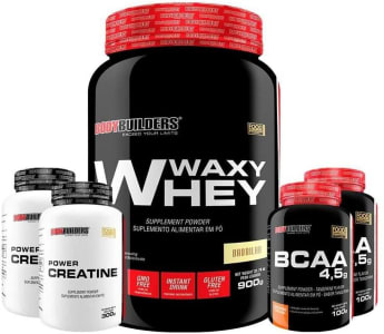 Kit Waxy Whey 900g + 2x BCAA 100g + 2x Power Creatina 100g - Bodybuilders