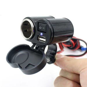 Tomada 12V USB 5v Para Moto Carregador de Celular e GPS