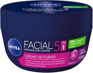 NIVEA Creme Facial Noturno - O potinho noturno dos queridinhos da hidratação facial, auxilia a renovação celular e hidrata profundamente a pele enquanto você dorme - 100g