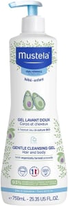 Sabonete Líquido Mustela Gel Lavante Suave com Abacate Orgânico - 750ml