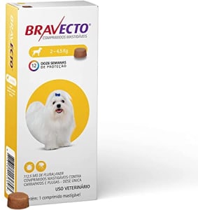 Bravecto Cães de 2 até 4.5kg Bravecto para Cães, 2 a 4.5kg,