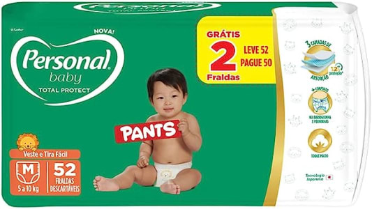 Fralda Personal Baby Total Protect Pants M - 52 Fraldas