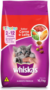 Ração Whiskas Carne e Leite Para Gatos Filhotes 10,1 kg