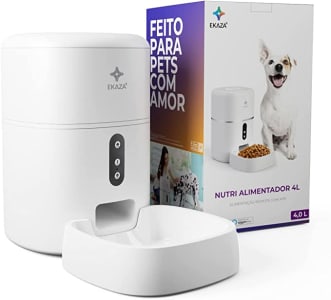 EKAZA Pet Nutri Alimentador Comedouro Automático 4L Com Sensor De Escassez