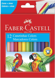 Canetinha Hidrográfica, Faber-Castell, 15.0112CZF, 12 Cores