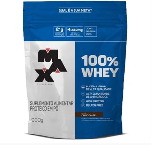 100% Whey - 900G Refil Chocolate - Max Titanium Max Titanium