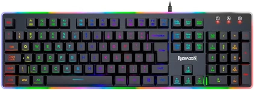 Teclado Gamer Membrana Redragon Dyaus 2 ABNT2 K509RGB, Preto